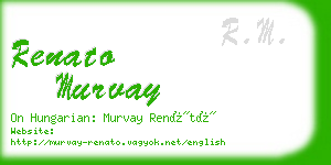 renato murvay business card